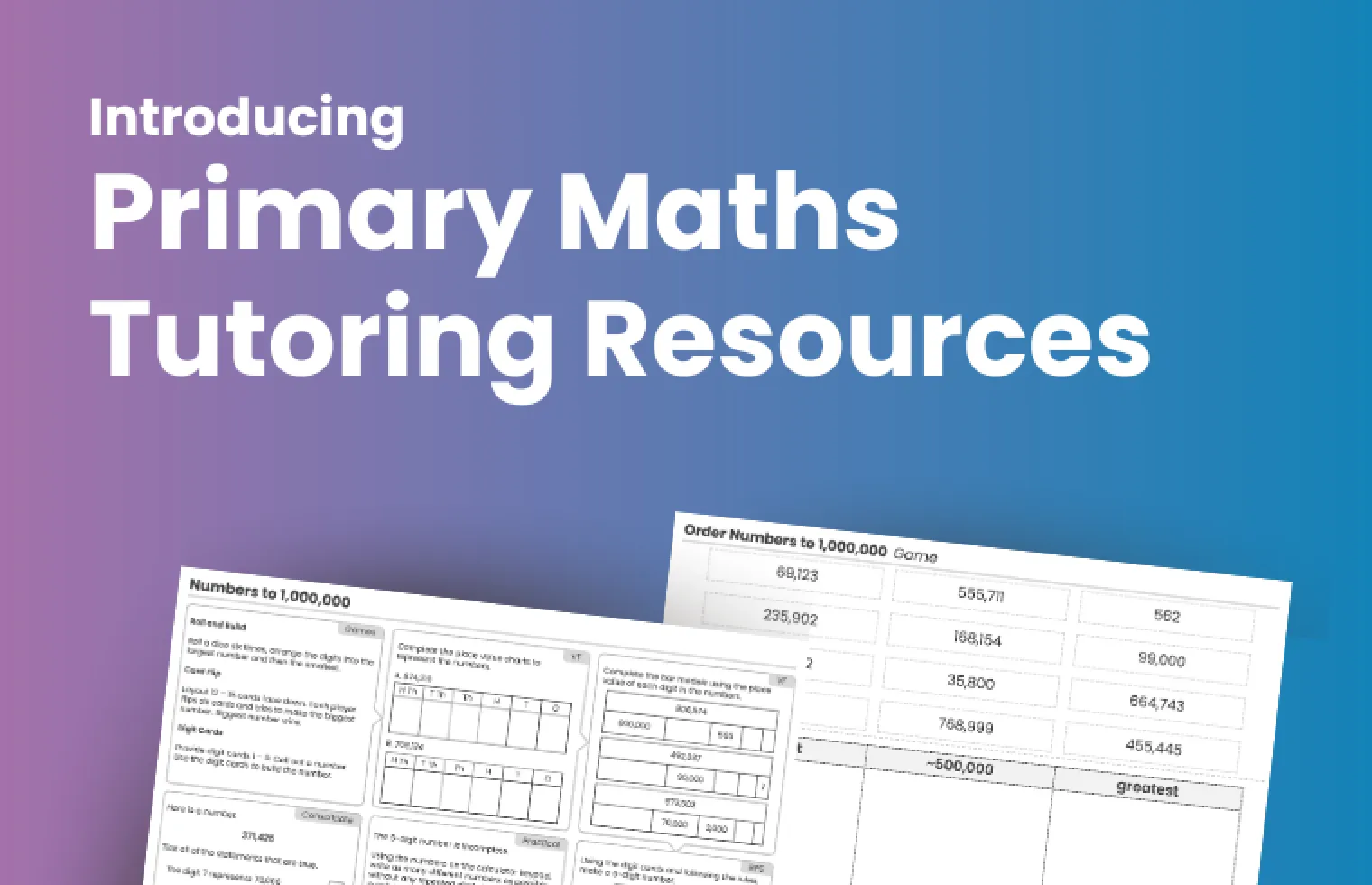 Image of blog with title : Introducing Primary Maths Tutoring Resources