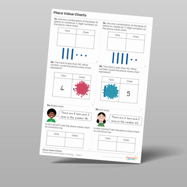 Classroom Secrets | Collection Page Year 2 Place Value Charts