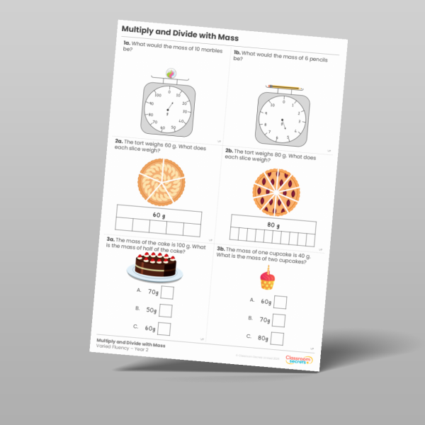 Classroom Secrets | Collection Page Year 2 Multiply and Divide with Mass