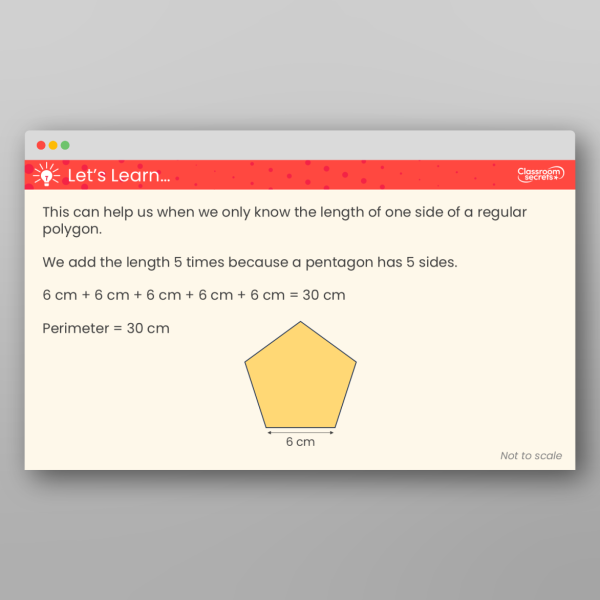 Classroom Secrets | Collection Page Year 4 Perimeter of Regular Polygons
