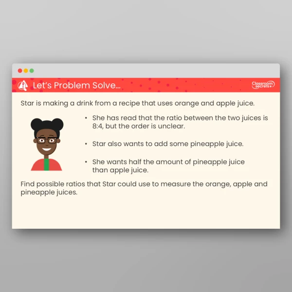 An image of the Introduction to the Ratio Symbol PPT Resource
