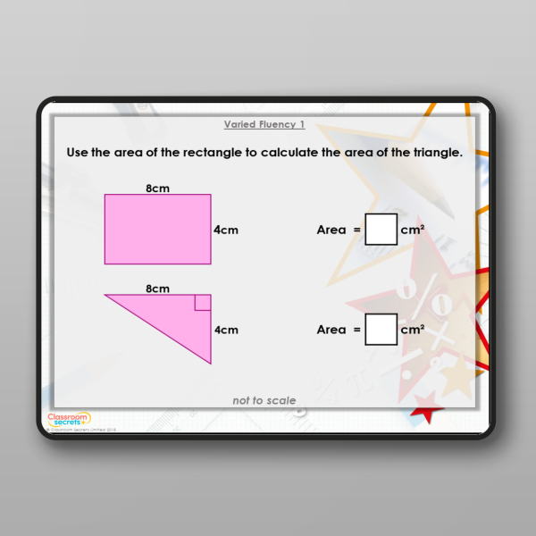 Year 6 Area Of A Right Angled Triangle Modelling Ppt Resource ...