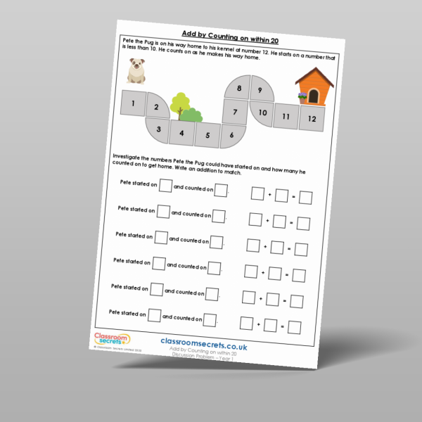 Year 1 Add By Counting On Within 20 Discussion Problem 2 Resource ...
