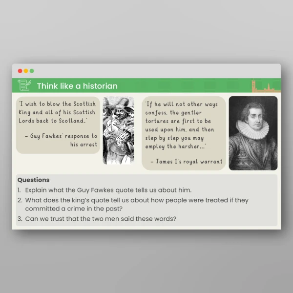 An image of the Lesson 5: What Happened After the Gunpowder Plot? PPT Resource