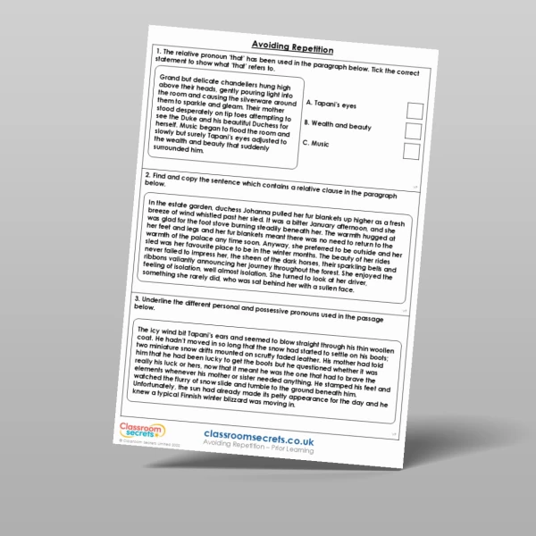 An image of the Avoiding Repetition Prior Learning Resource