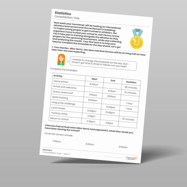An image of the Statistics Consolidation Task Resource