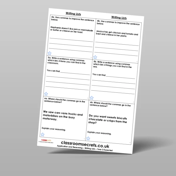 An image of the Writing Lists Application and Reasoning Resource