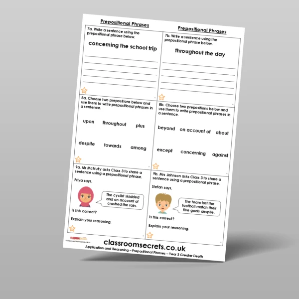 An image of the Prepositional Phrases Application and Reasoning Resource