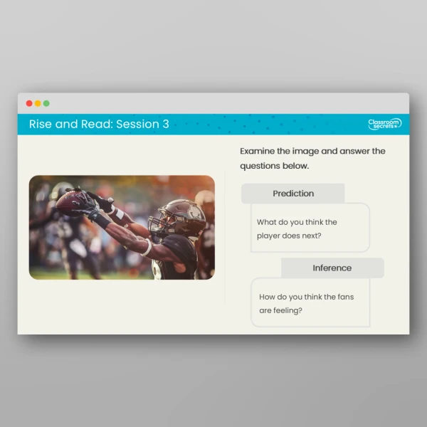 An image of the Rise and Read The Super Bowl Resource