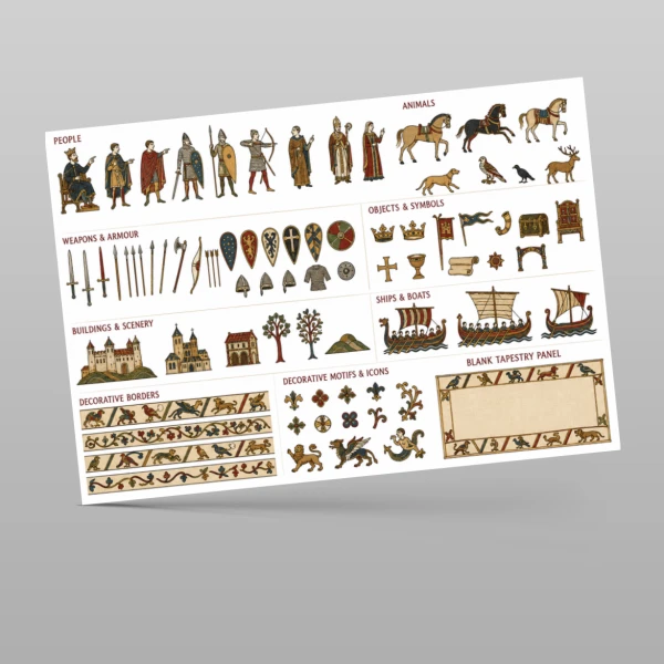 An image of the Design Your Own Panel of the Bayeux Tapestry Resource