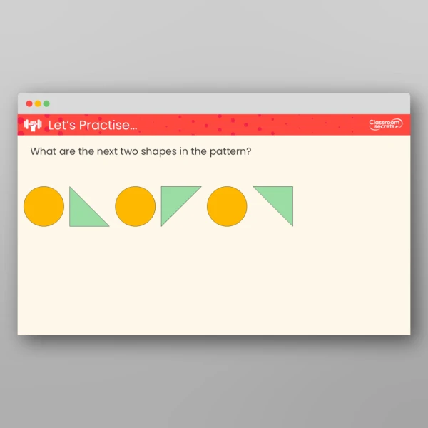 An image of the Shape Patterns with Turns Teaching PPT Resource