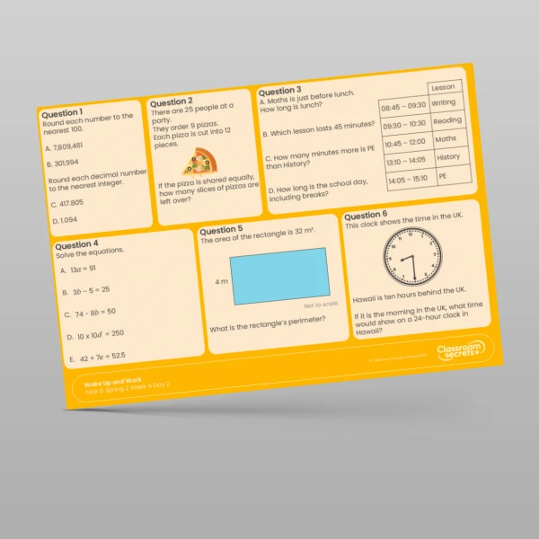 An image of the Spring 2 Week 4 Wake Up and Work Resource