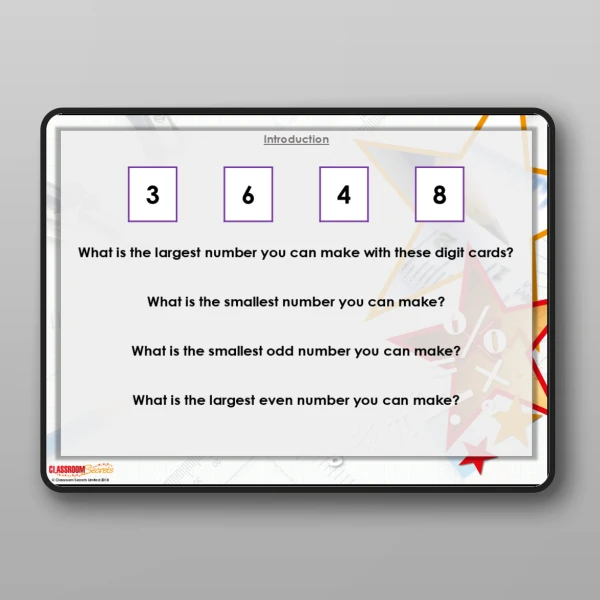 An image of the Numbers to 10,000 Modelling PPT Resource