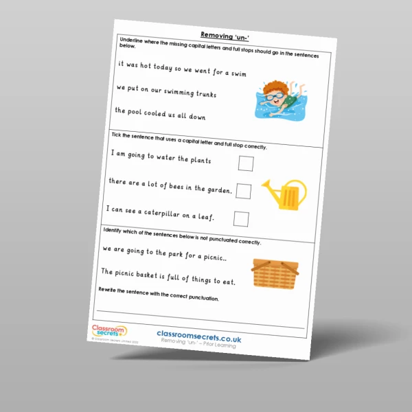 An image of the Removing 'un-' Prior Learning Resource