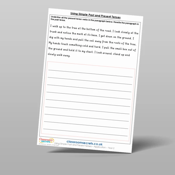 An image of the Using Simple Past and Present Tenses Application Resource