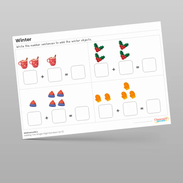 An image of the Winter Maths Activities Resource
