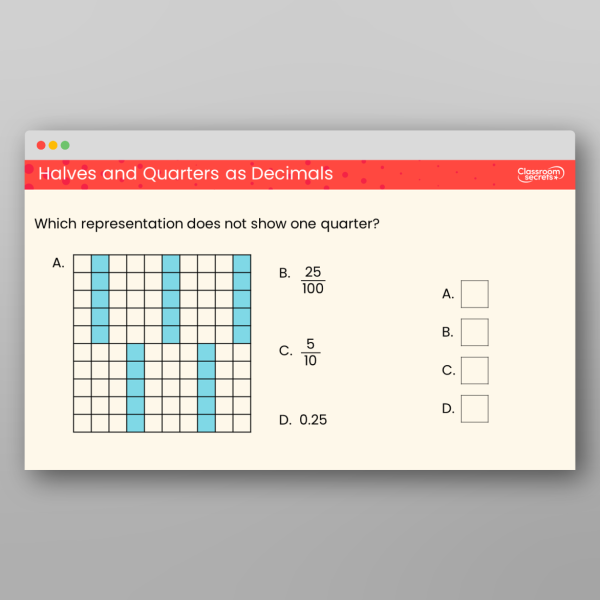 Year 4 Halves And Quarters As Decimals Teaching Ppt Resource ...