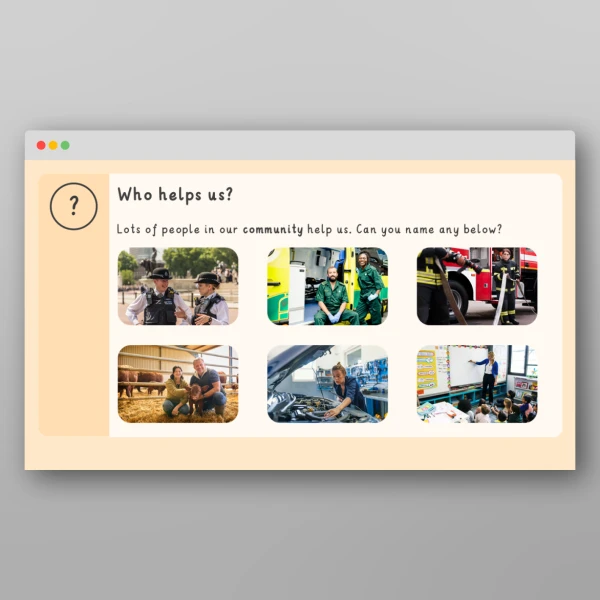 An image of the People Who Help Us Introductory PPT Resource