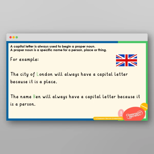 An image of the Recognising and Forming Capital Letters Teaching PPT Resource
