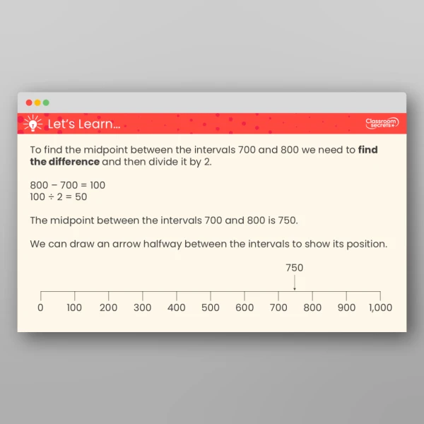 An image of the Estimate on a Number Line to 1,000 Teaching PPT Resource