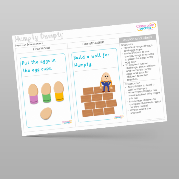 Eyfs Humpty Dumpty Provision Enhancement Resource | Classroom Secrets