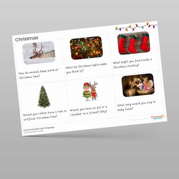 An image of the Christmas Conversation Cards Resource