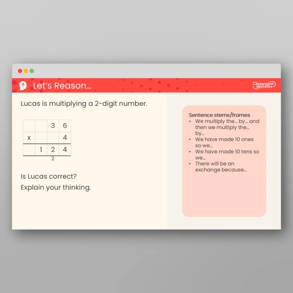 An image of the Multiply a 2-Digit Number by a 1-Digit Number Teaching PPT Resource