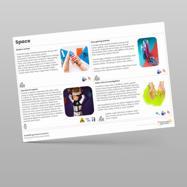 An image of the Amazing World - Space Provision Enhancements Resource