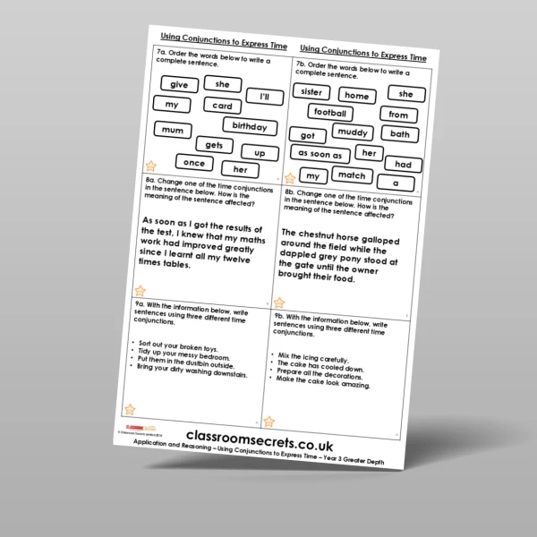 An image of the Using Conjunctions to Express Time Application and Reasoning Resource