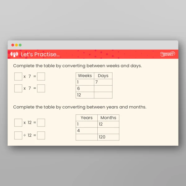 An image of the Free Years, Months, Weeks and Days Teaching PPT Resource