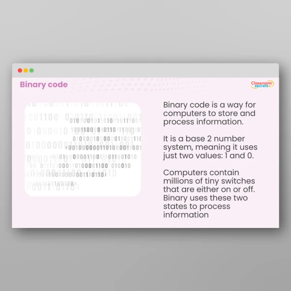 An image of the Binary Coding Teaching PowerPoint Resource