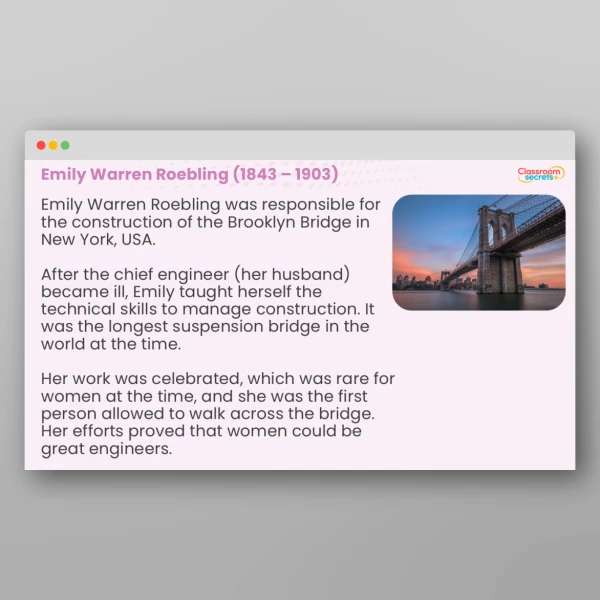 An image of the Women in Engineering Teaching PPT Resource