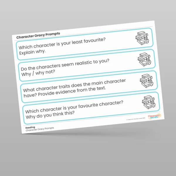 An image of the Character Oracy Prompts Resource