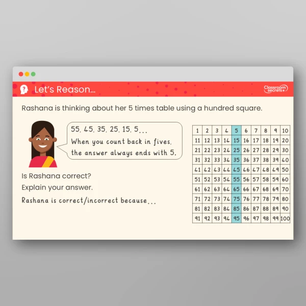 An image of the The 5 Times Table Teaching PPT Resource
