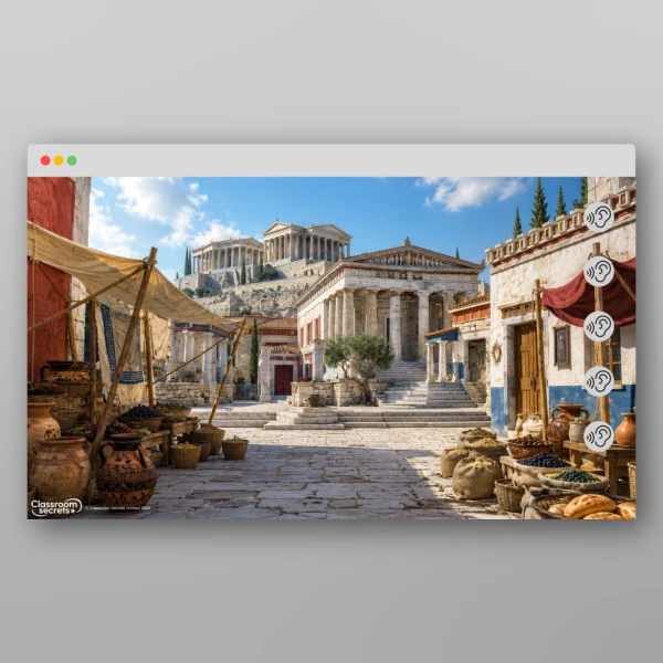 An image of the Time Travel Adventure - The Ancient Greeks Soundscape Resource