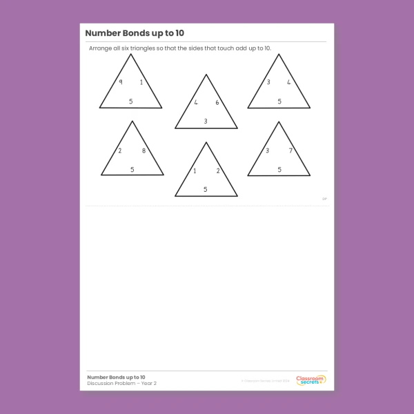 An image of the Bonds to 10 Deeper Reasoning Discussion Problem Resource