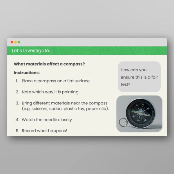 An image of the Which Materials Affect a Compass Geography Fieldwork PPT Resource