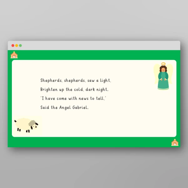 An image of the Christmas Nativity Rhyme Resource