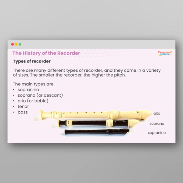 An image of the All About the Recorder Assembly Resource