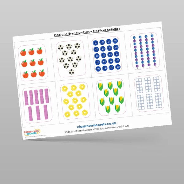 An image of the Odd and Even Numbers Practical Activities Resource