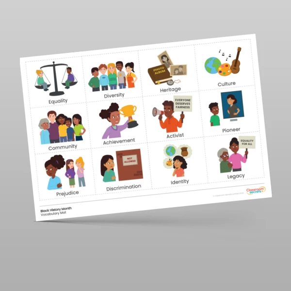An image of the Black History Month Vocabulary Resource