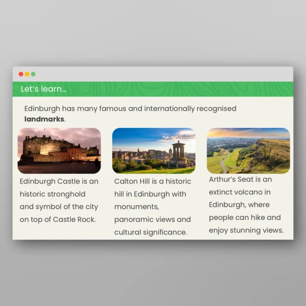 An image of the All About Edinburgh Geography PPT Resource