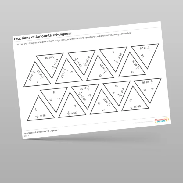 An image of the Fractions of Amounts Tri-Jigsaw Resource