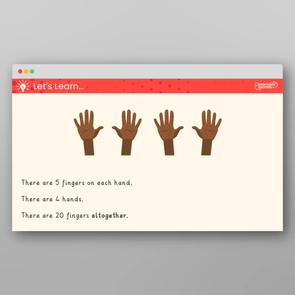 An image of the Count in 5s Teaching PPT Resource