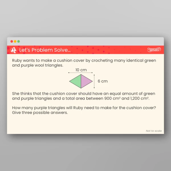 An image of the Area of Any Triangle Teaching PPT Resource