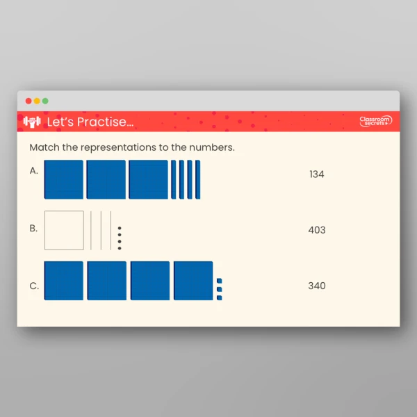 An image of the Represent Numbers to 1,000 Teaching PPT Resource