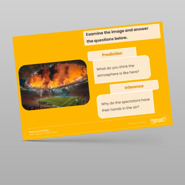 An image of the Spring 1 Week 3 Wake Up and Work Resource