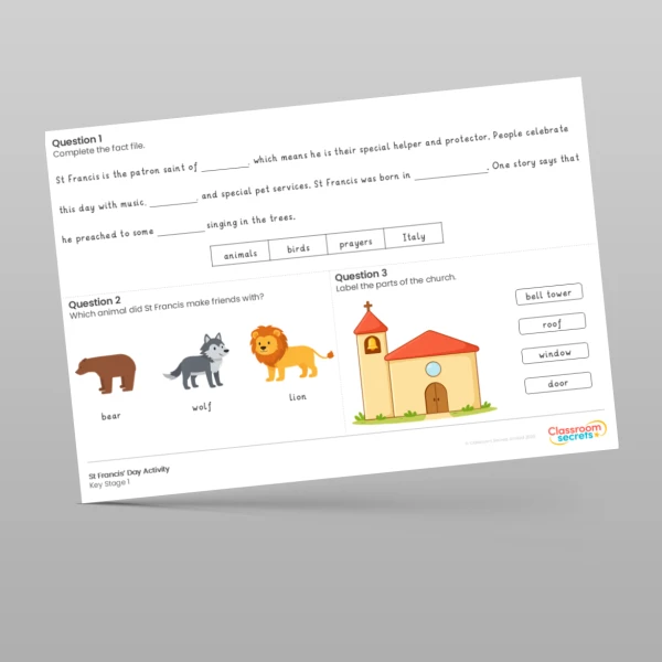 An image of the St Francis' Day Activity Resource