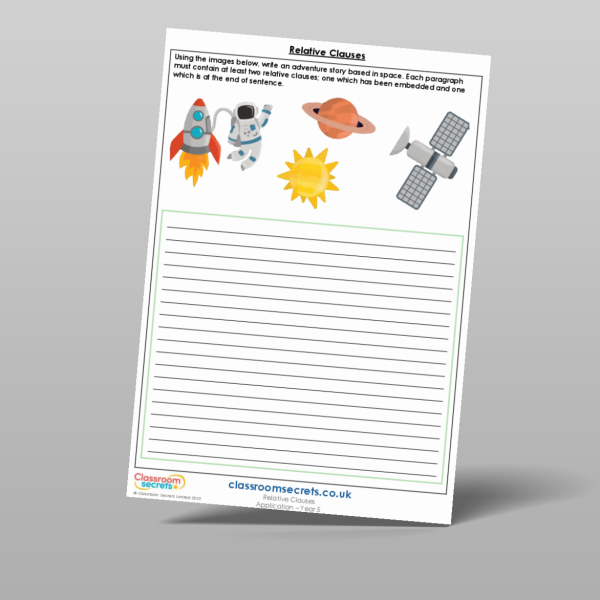 Year 5 Relative Clauses Application 2 Resource | Classroom Secrets