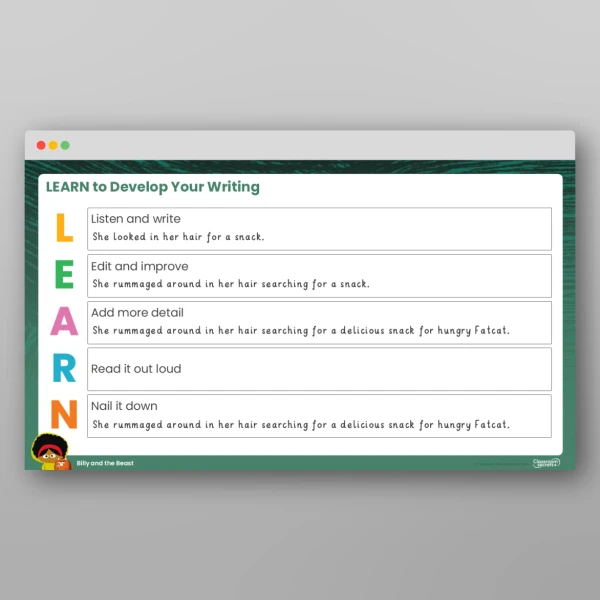 An image of the Billy and the Beast Writing Unit Teaching PPT Resource